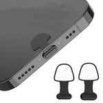 10 Stück Handy Ladeanschluss Silikon Staubschutz Stopfen Rückseitig Klebend Verlustsicher Abdeckung, 8 Pin, USB-C/Type-C