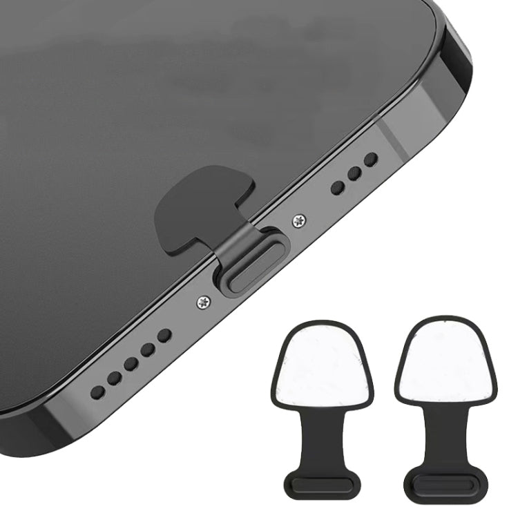 10 Stück Handy Ladeanschluss Silikon Staubschutz Stopfen Rückseitig Klebend Verlustsicher Abdeckung, 8 Pin, USB-C/Type-C