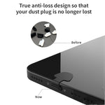 10 Stück Handy Ladeanschluss Silikon Staubschutz Stopfen Rückseitig Klebend Verlustsicher Abdeckung, 8 Pin, USB-C/Type-C