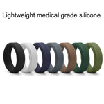 SIR062 8MM Breiter Abgeschrägter Silikonring Sportring, Nr.14, Nr.10
