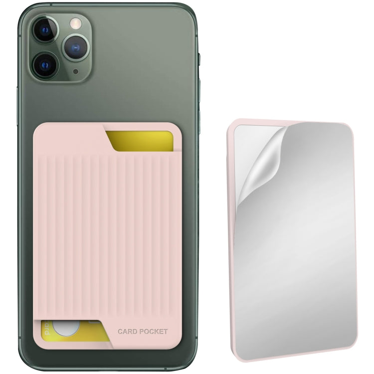 AhaStyle PT169 Silikon-Rückseiten-Kartenhülle für Mobiltelefon Buskarte Bankkarte Praktischer Organizer, PT169 (Pink), PT169 (Schwarz), PT169 (Grün), PT169 (Lila)