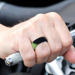 SiR013 8.7mm Curved Outdoor Sports Silicone Ring, No.7, No.8, No.9, No.10