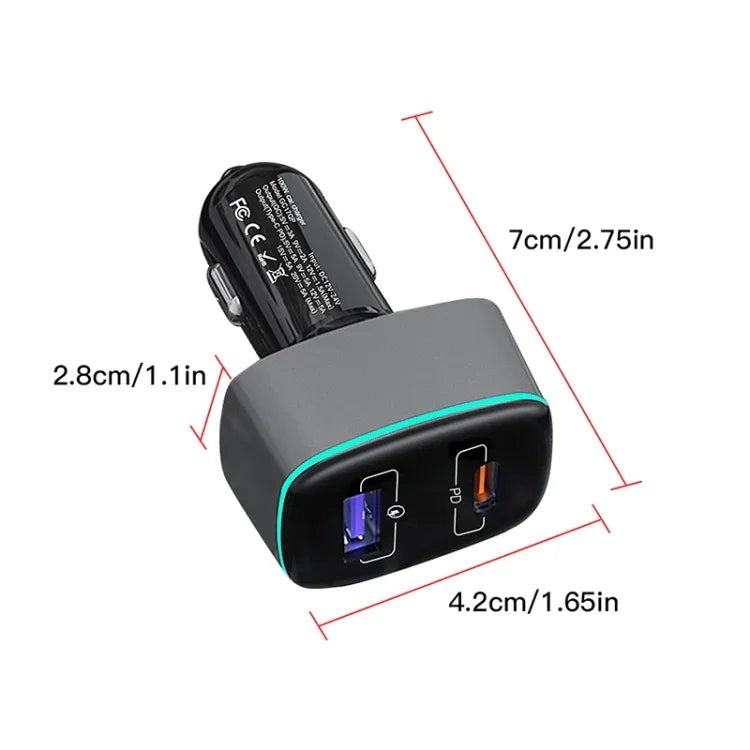 Für DJI Mavic 3/Mini 2 RCSTQ 100W 2-in-1-Autoladegerät, Für DJI Mavic 3/Mini 2