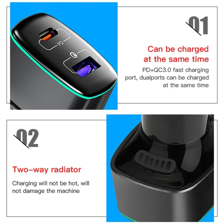 Für DJI Mavic 3/Mini 2 RCSTQ 100W 2-in-1-Autoladegerät, Für DJI Mavic 3/Mini 2