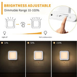 Stufenloses Dimmen Induktions-Nachtlicht Quadratische Lichtleiterplatte Baby-Nachtlicht, 0,6 W