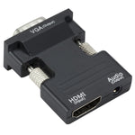 Projektor HDMI Adapter mit Audiokabel Computer HD Konverter, HDMI zu VGA, VGA zu HDMI