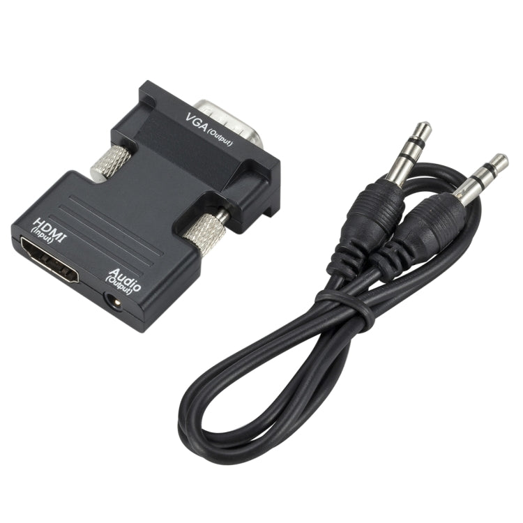 Projektor HDMI Adapter mit Audiokabel Computer HD Konverter, HDMI zu VGA, VGA zu HDMI