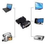 Projektor HDMI Adapter mit Audiokabel Computer HD Konverter, HDMI zu VGA, VGA zu HDMI