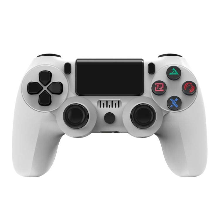Für PS4 Kabelloser Bluetooth Gamecontroller mit Lichtleiste Dual-Vibrations-Gamepad, Weiß, Schwarz, Rot, Blau, Grün, Rosarot, Buchstabe, Linie, Feuergeist, Cartoon, Hulk, Skelett, Zahnrad, Blitz, Flamme, Wolke, Ausbruch, Holzmaserung, Sternrot
