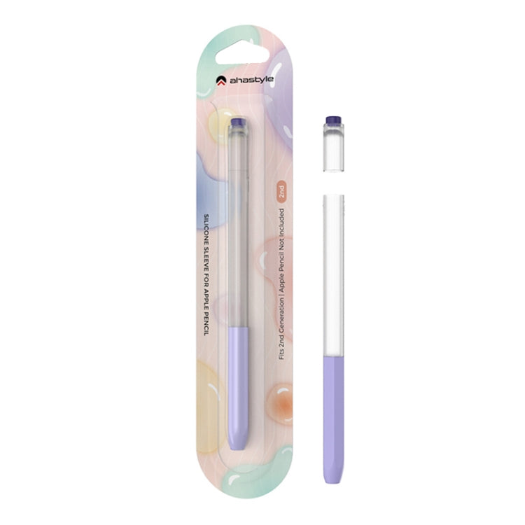 Für Apple Pencil 2 AhaStyle PT-LC05 Jelly Style Translucente Silikon Schutzhülle für Stift
