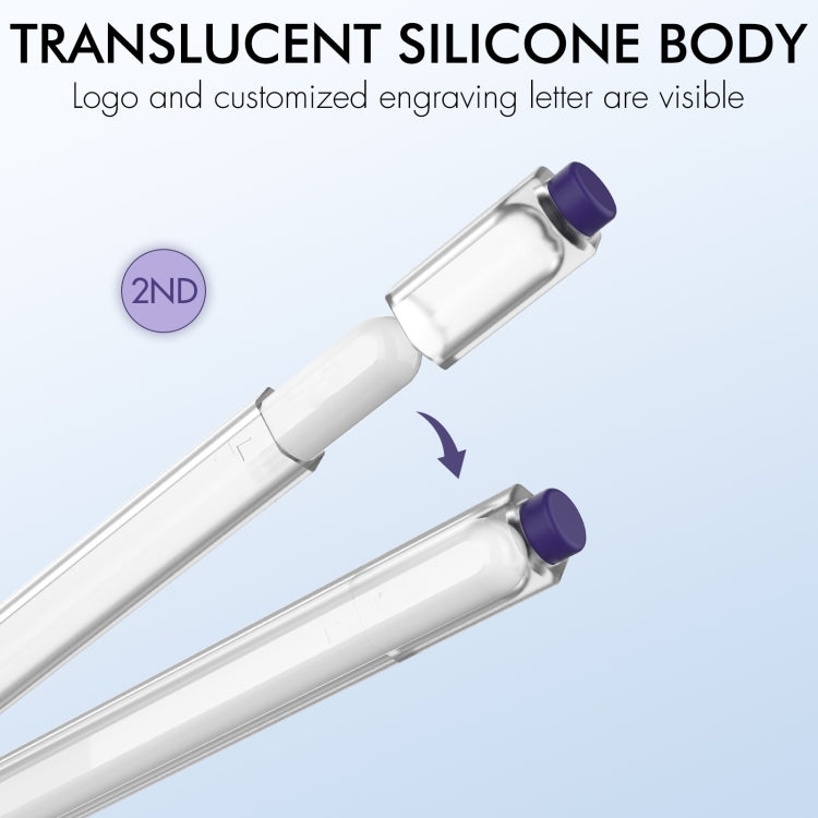 Für Apple Pencil 2 AhaStyle PT-LC05 Jelly Style Translucente Silikon Schutzhülle für Stift