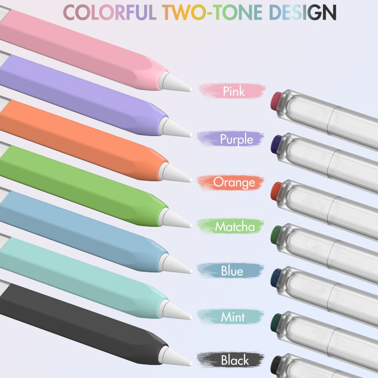 Für Apple Pencil 2 AhaStyle PT-LC05 Jelly Style Translucente Silikon Schutzhülle für Stift