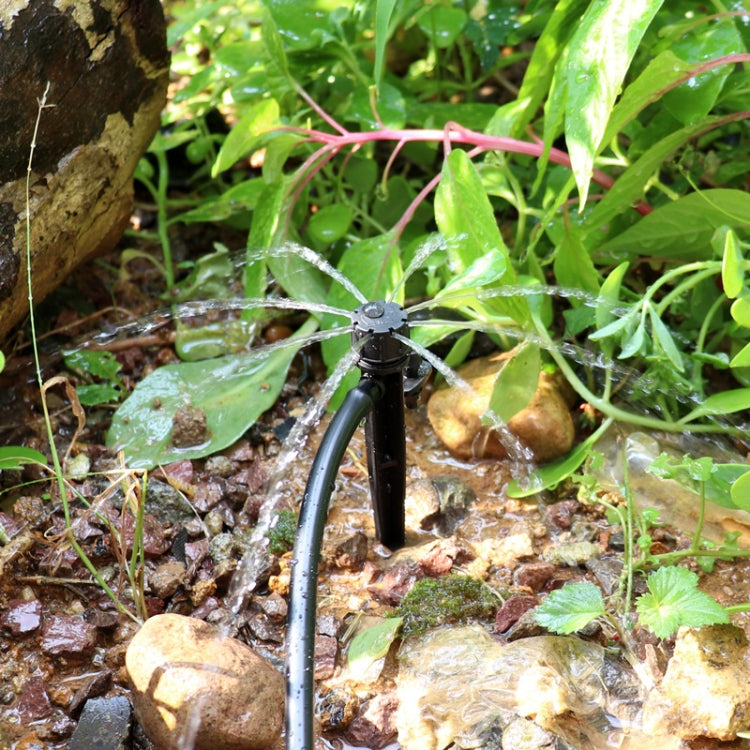 FH-118 13cm Verstellbarer 8-Loch Erdspieß-Tropfer Gartenbewässerungssystem Bewässerungsdüse, roter Hut, schwarzer Hut