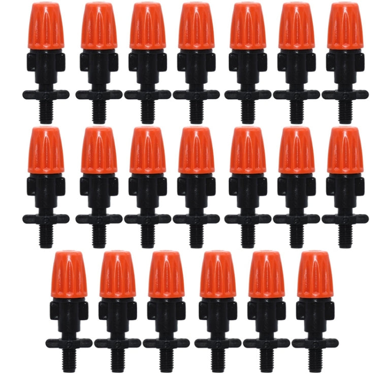 20 Stück TF-118 Gartenbewässerung Tropfbewässerungssystem Zubehör, 6mm Einzelhakenanschluss 4/7mm Kapillare (Orange)