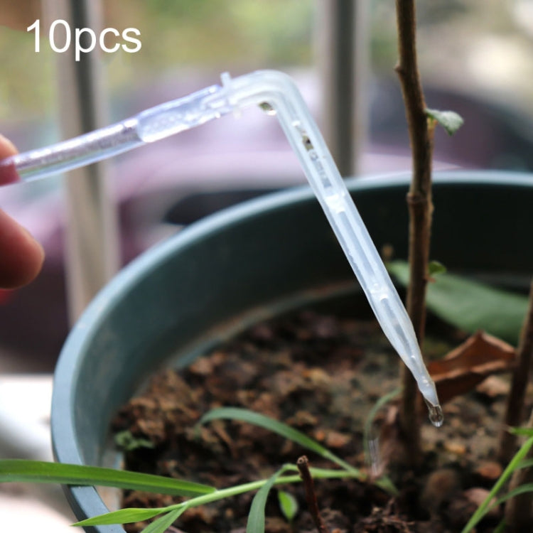 10 Stück FR-258 4/7mm Kapillar Transparent Gebogene Tropfpfeil Gartenbau Mikrosprüher Bewässerungspfeil