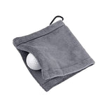 Mikrofaser Fleece Futter GOLF Ball Reinigungstuch mit Karabinerhaken, Reinigungstuch Grau, Reinigungstuch Schwarz