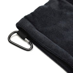 Mikrofaser Fleece Futter GOLF Ball Reinigungstuch mit Karabinerhaken, Reinigungstuch Grau, Reinigungstuch Schwarz