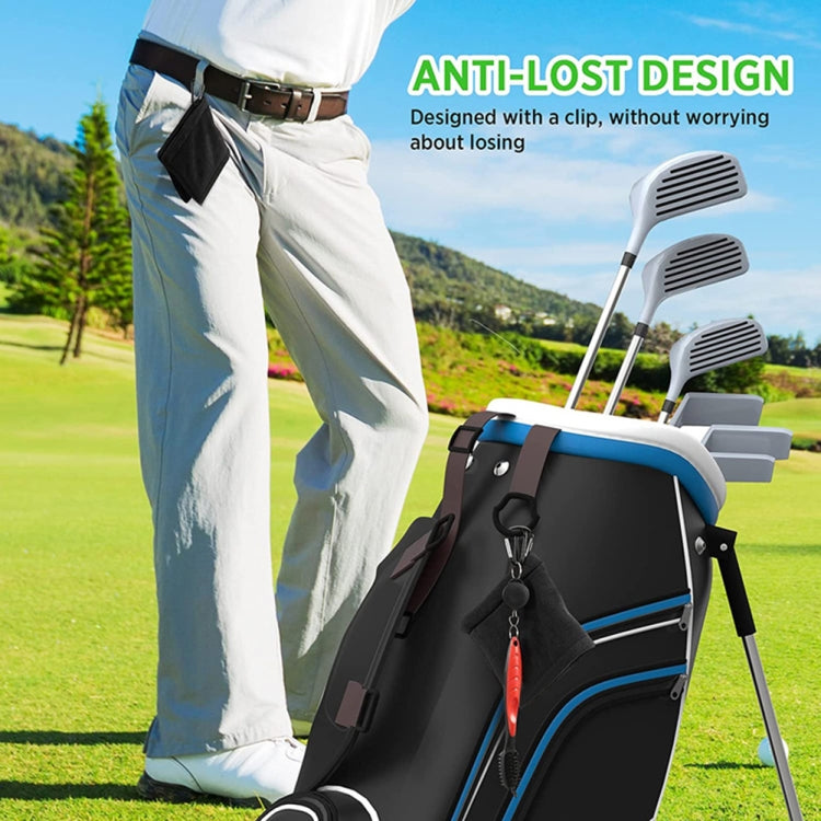 Mikrofaser Fleece Futter GOLF Ball Reinigungstuch mit Karabinerhaken, Reinigungstuch Grau, Reinigungstuch Schwarz