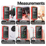 ANENG 683 Smart-Touchscreen Automatischer Messbereich Wiederaufladbares Multimeter, 683 Rot, 683 Schwarz