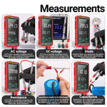 ANENG 683 Smart-Touchscreen Automatischer Messbereich Wiederaufladbares Multimeter, 683 Rot, 683 Schwarz