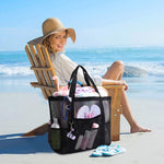 Großes Fassungsvermögen Netz Schwimmtasche Strandtasche