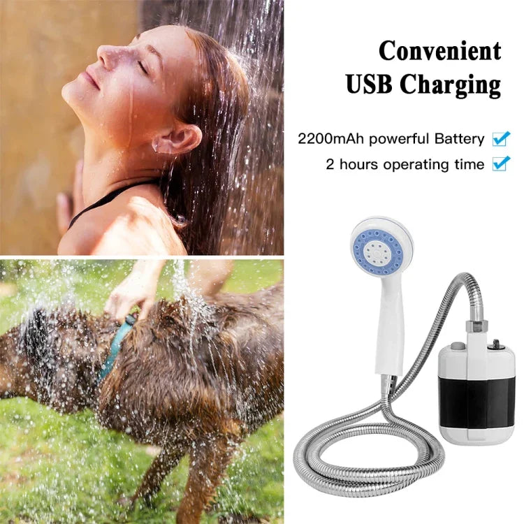 KE-801 Outdoor-Elektro-Dusche, tragbarer Duschkopf, wiederaufladbar, Camping, KE-801, 2200 mAh