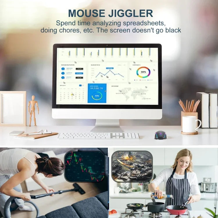 E50 2,4G Kabellose Maus Jiggler Tragbare kabellose Maus mit 7 Tasten