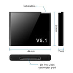 Bluetooth 5.1 30Pin Audio Empfänger I-WAVE Adapter, Bluetooth 5.1