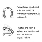 WT-F54 Wind von allen Seiten Lange Akkulaufzeit Halbleiter-Kühlung Hängender Nackenventilator