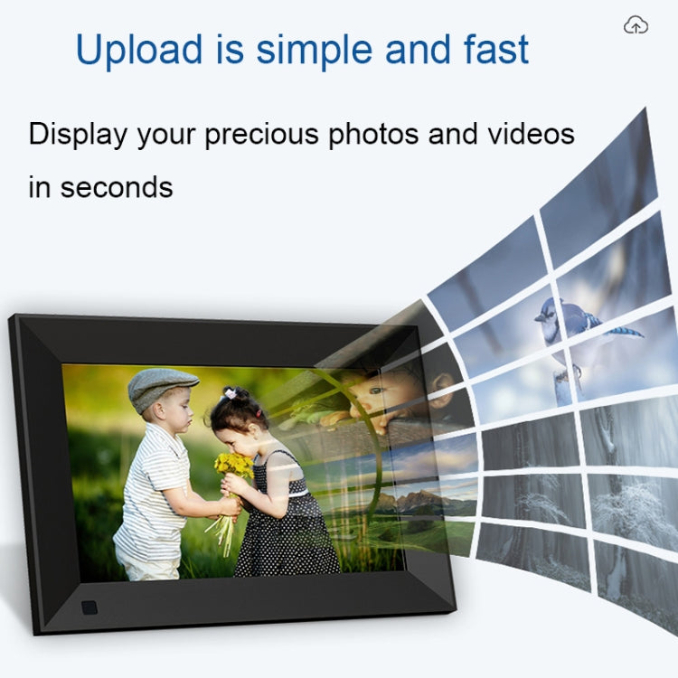JT101F-C01 10.1-Inch Smart Touch Electronic Photo Frame With Human Sensor Function, US Plug, 10.1-Inch