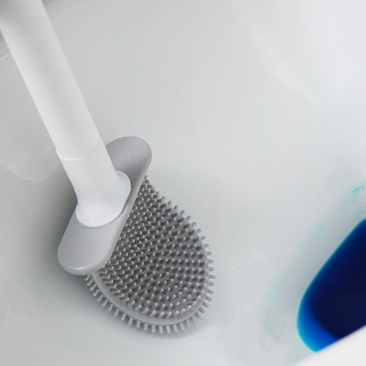 Toilettenbürsten-Set aus weichem Gummi, keine tote Winkel, Reinigungsbürste, kein Auslaufen, Abtropfen
