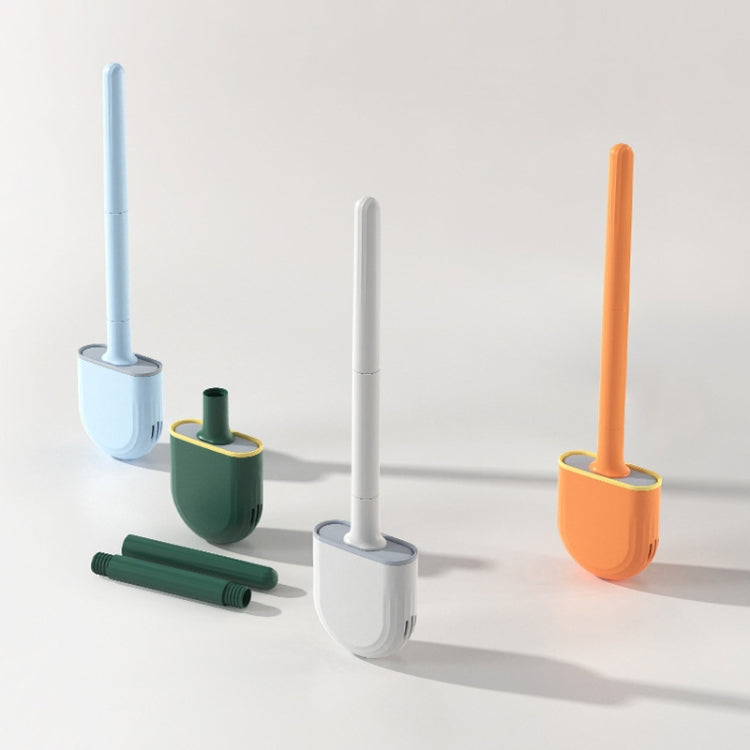 Toilettenbürsten-Set aus weichem Gummi, keine tote Winkel, Reinigungsbürste, kein Auslaufen, Abtropfen