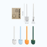 Toilettenbürsten-Set aus weichem Gummi, keine tote Winkel, Reinigungsbürste, kein Auslaufen, Abtropfen