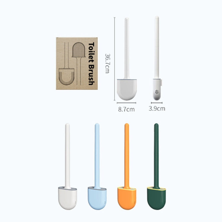 Toilettenbürsten-Set aus weichem Gummi, keine tote Winkel, Reinigungsbürste, kein Auslaufen, Abtropfen