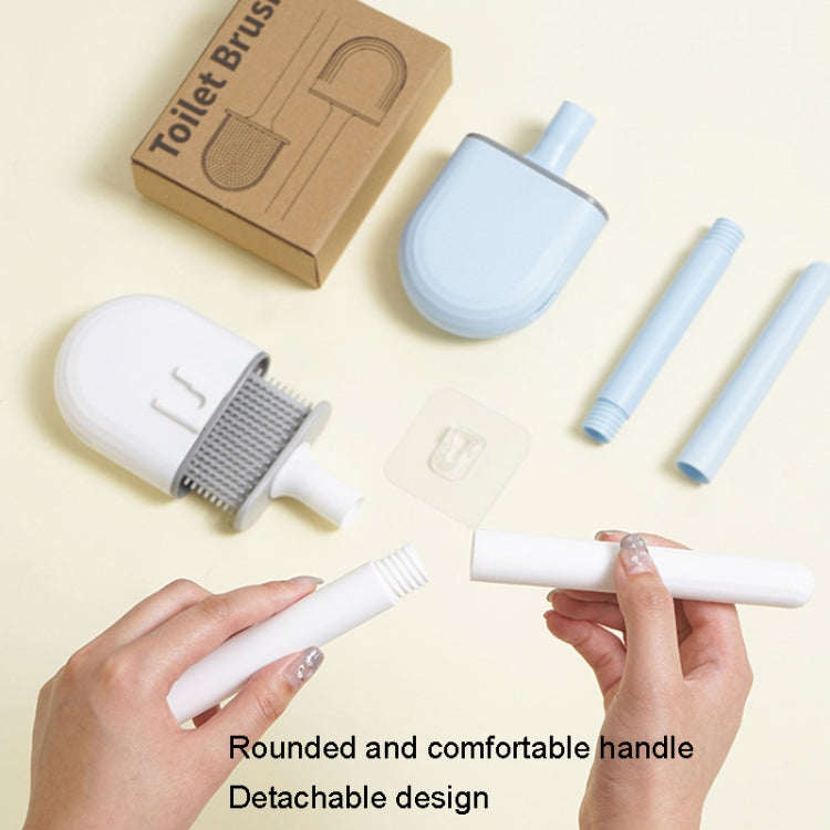 Toilettenbürsten-Set aus weichem Gummi, keine tote Winkel, Reinigungsbürste, kein Auslaufen, Abtropfen
