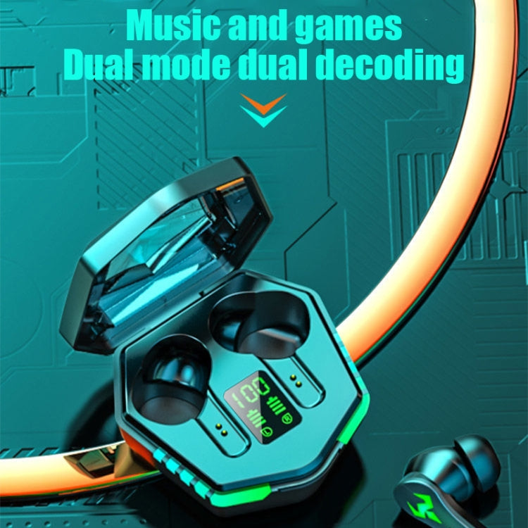 N35 TWS Farbige Leuchtende In-Ear Niedrige Latenz Kabellose Bluetooth Gaming Ohrhörer, Digitalanzeige, Nicht-digitale Anzeige