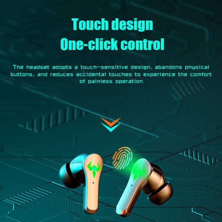 N35 TWS Farbige Leuchtende In-Ear Niedrige Latenz Kabellose Bluetooth Gaming Ohrhörer, Digitalanzeige, Nicht-digitale Anzeige