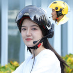 LX1 Motorrad Halbhelm Wasserdichtes kabelloses 5.3 Bluetooth Headset, Englisch