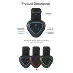 LX1 Motorrad Halbhelm Wasserdichtes kabelloses 5.3 Bluetooth Headset, Englisch
