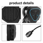 LX1 Motorrad Halbhelm Wasserdichtes kabelloses 5.3 Bluetooth Headset, Englisch