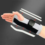 Atmungsaktive Handgelenkstütze, Handgelenkbandage, Schutzband bei Arthritis, Karpaltunnelsyndrom, Verstauchung und Sehnenentzündung, 3 Aluminiumplatten