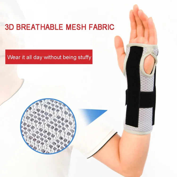 Atmungsaktive Handgelenkstütze, Handgelenkbandage, Schutzband bei Arthritis, Karpaltunnelsyndrom, Verstauchung und Sehnenentzündung, 3 Aluminiumplatten