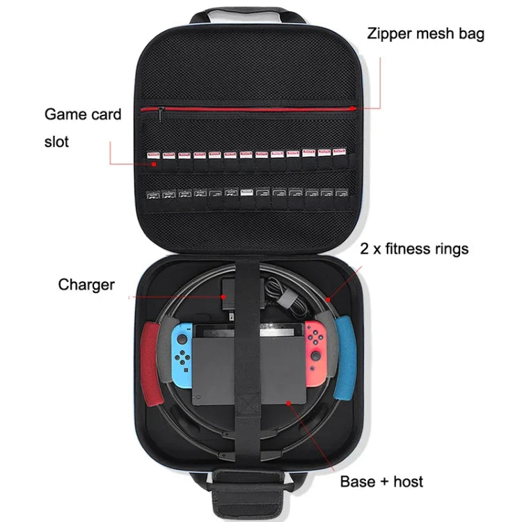 Aufbewahrungstasche für Nintendo Switch Doppel-Fitnessringe, EVA, tragbare Hartschalen-Host-Paket-Zubehör, GH1872 GH1872