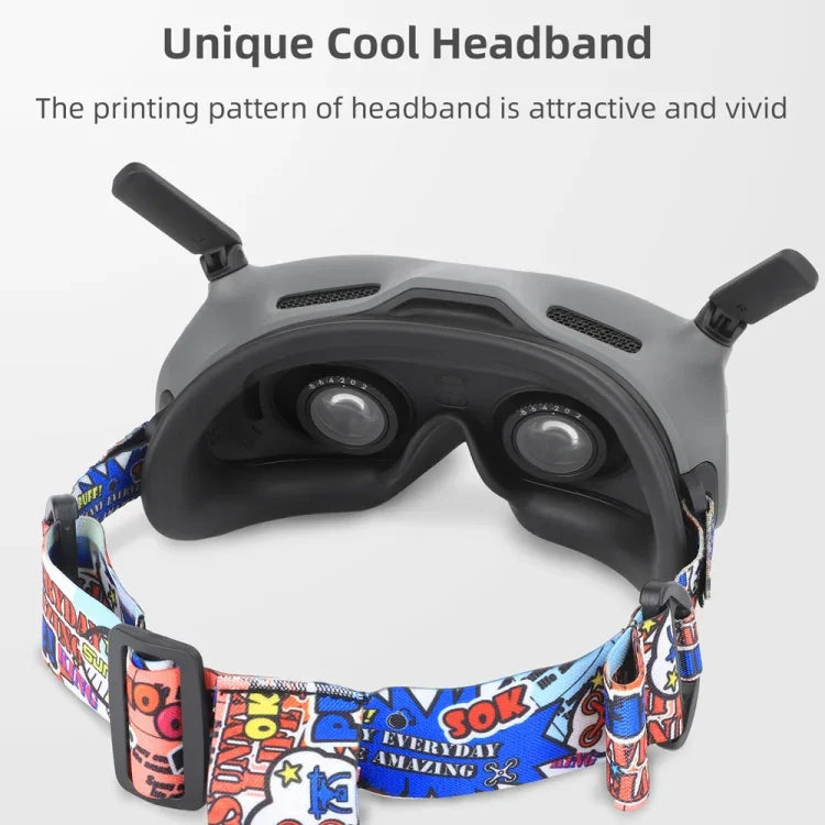 Sunnylife TD487 für DJI Avata / FPV Goggles V2 Farbiger Stirnband-Befestigungsgurt, Gurt (Rot)