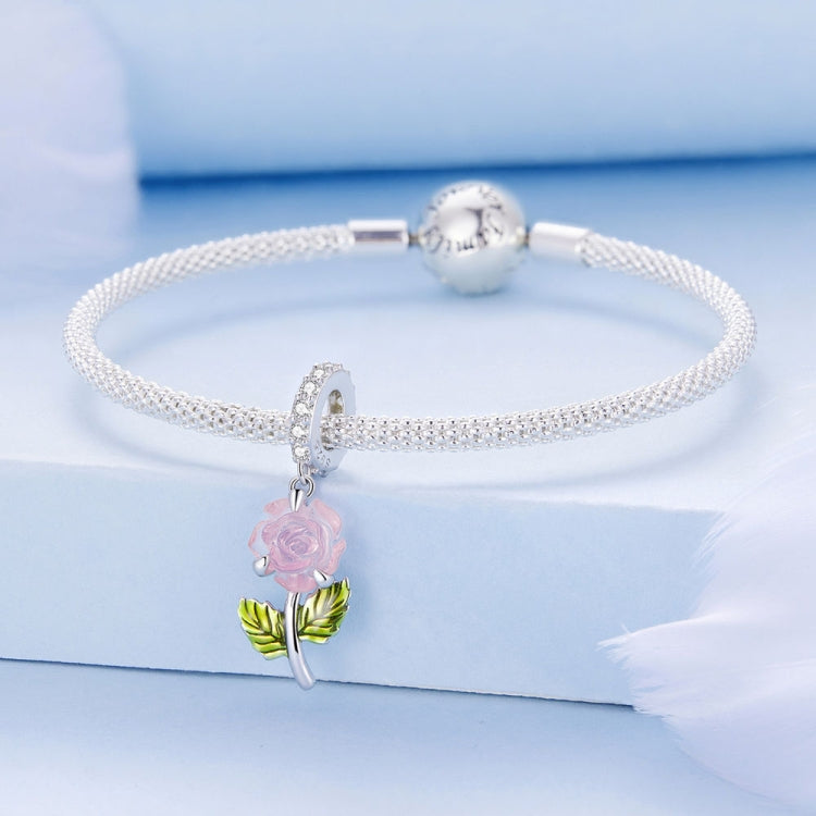 Sterlingsilber Zirkon Rosen UV Farbwechselnde Perlenzubehör