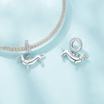 S925 Sterlingsilber Niedlicher Kleiner Dackel Anhänger DIY Perlenarmband Zubehör, SCC2561