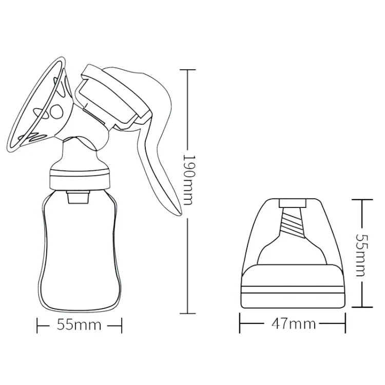 Einstellbare Kraft Milchpumpe 2-in-1 Handmilchpumpe Mutterschaftsprodukte, 2-in-1 Handmilchpumpe