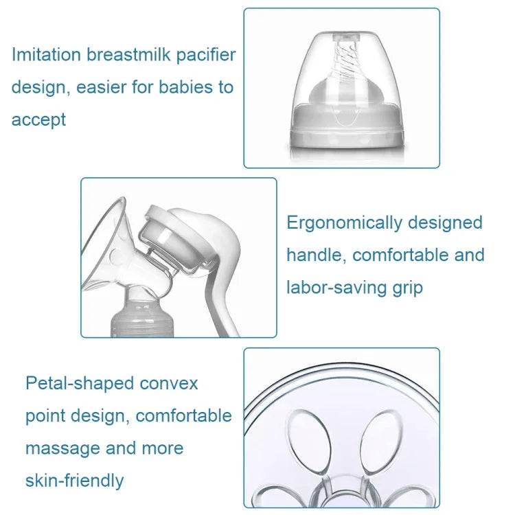 Einstellbare Kraft Milchpumpe 2-in-1 Handmilchpumpe Mutterschaftsprodukte, 2-in-1 Handmilchpumpe