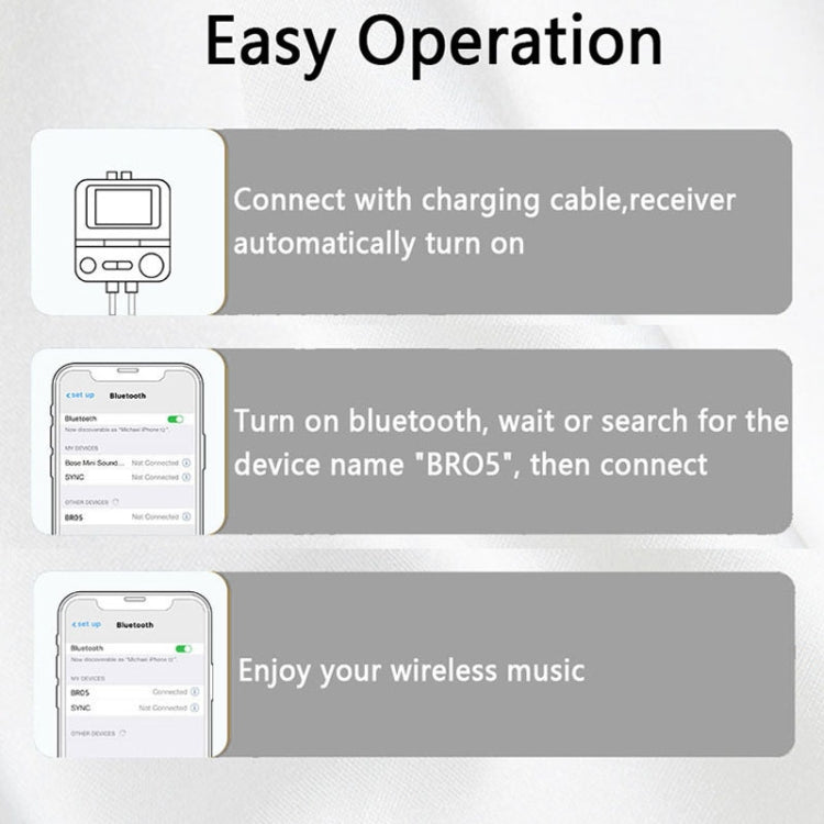 AUX 2RCA TF Bluetooth Adapter Kabelloser Empfänger Sender, BR05