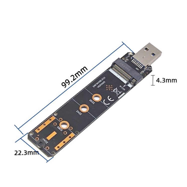 ENCNVME-R33 USB 3.2 Gen 2 10Gbps zu NVMe M.2 SSD Adapter RTL9210 Chips für M Key M2 NVMe, ENCNVME-R33